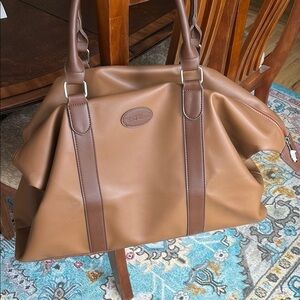 Bella Russo Tan Faux Leather Tote Bag